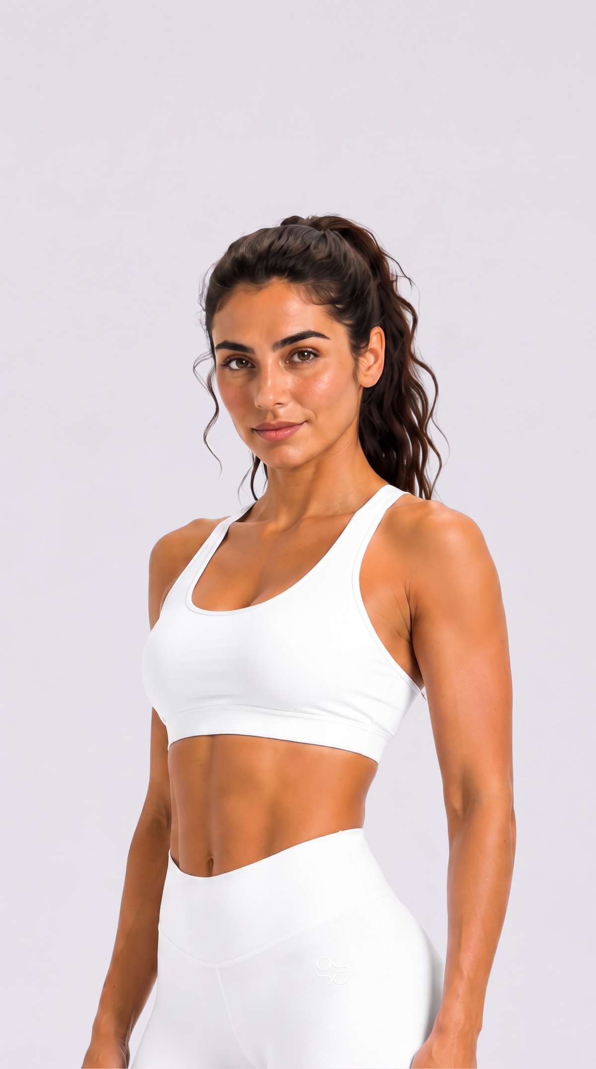GG Cross Bra White