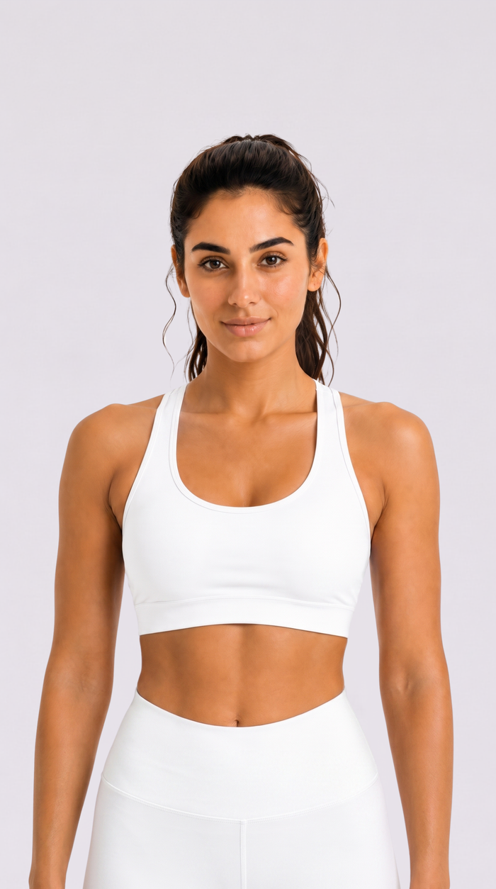 GG Cross Bra White
