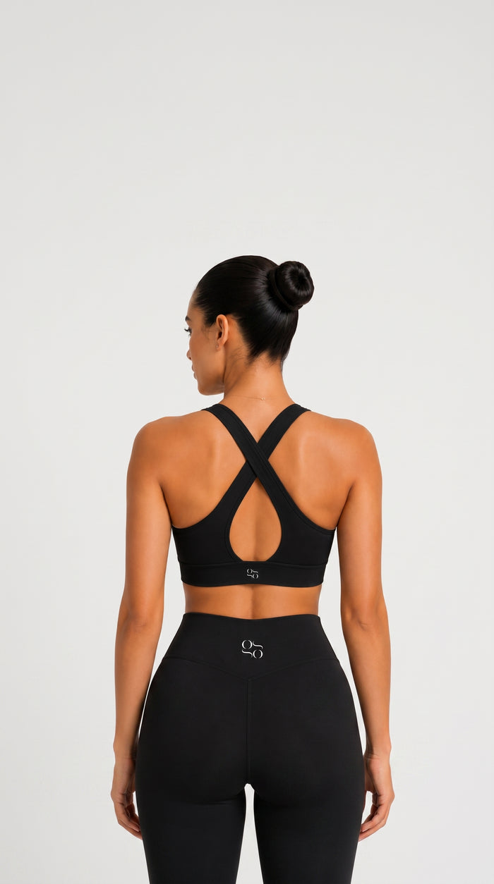 GG Cross Bra Black